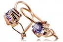 Original Vintage 14K Rose Gold Alexandrite Earrings Vintage craft vec053r